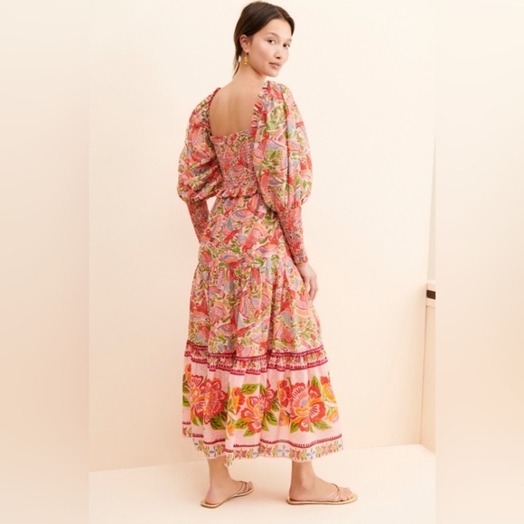 Farm Rio Macaw Flight Smocked Dress - Picture 3 of 7